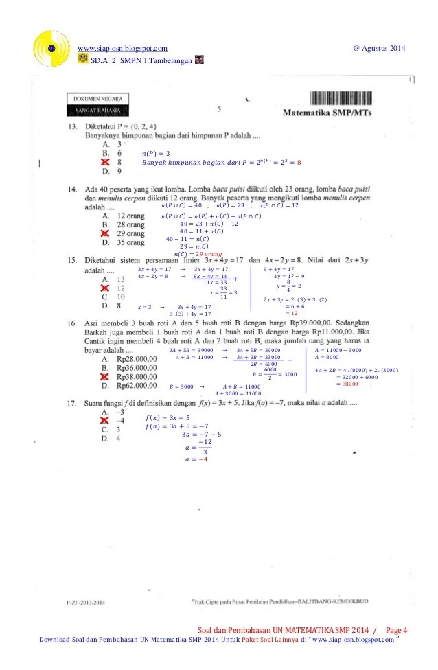 Detail Contoh Soal Un Smp Nomer 26