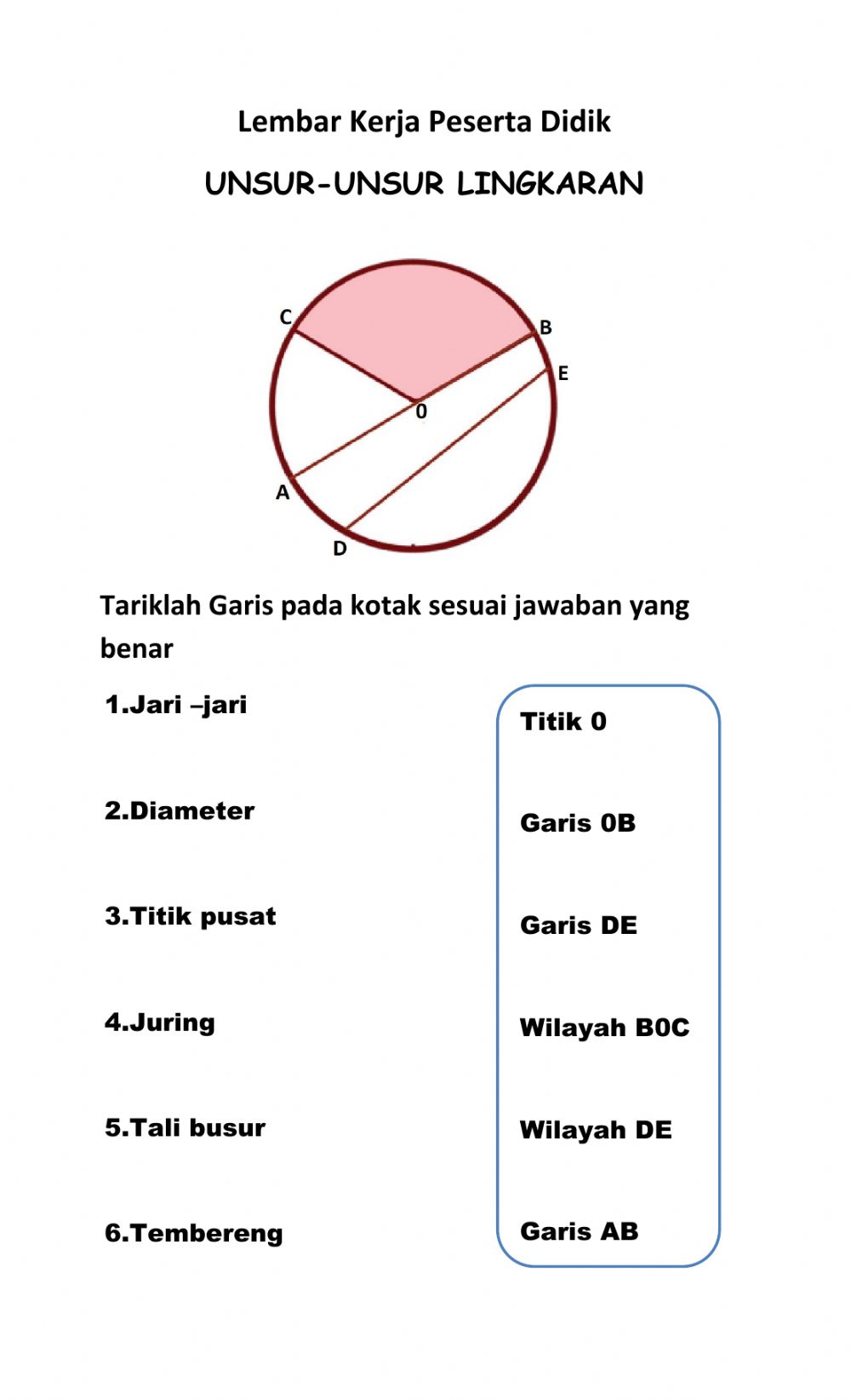 Detail Contoh Soal Unsur Unsur Lingkaran Nomer 31