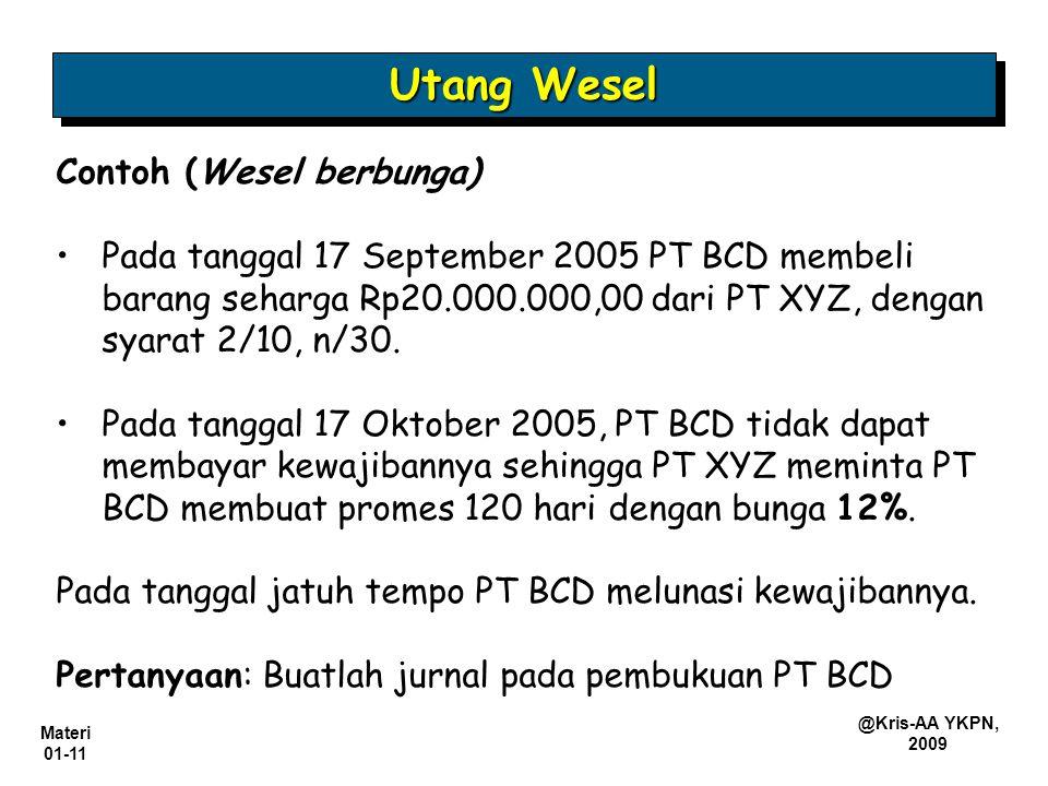 Detail Contoh Soal Utang Wesel Nomer 6