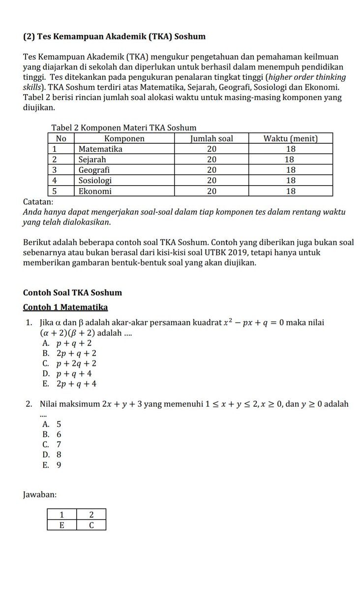 Detail Contoh Soal Utbk Soshum Nomer 25