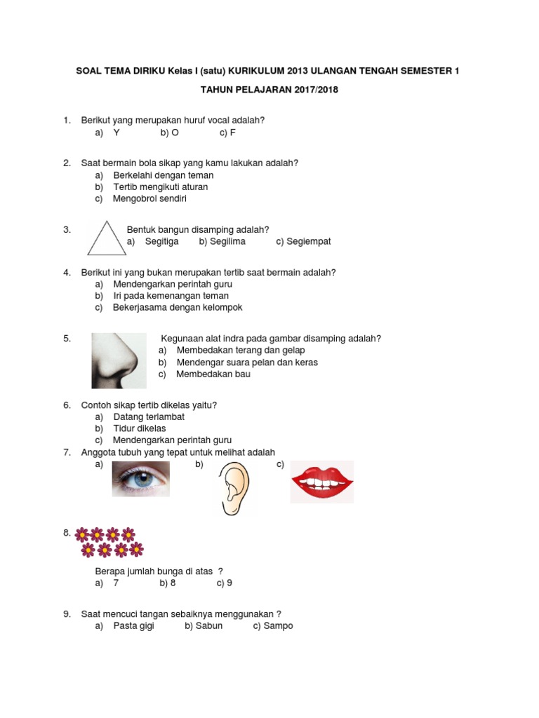 Detail Contoh Soal Uts Kelas 1 Sd Nomer 15