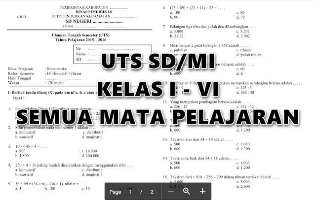 Detail Contoh Soal Uts Kelas 1 Sd Nomer 17