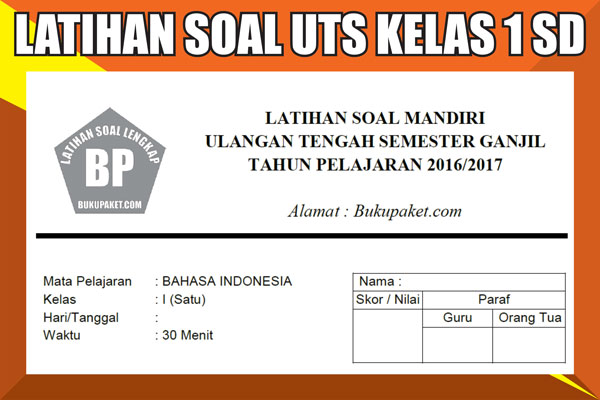 Detail Contoh Soal Uts Kelas 1 Sd Nomer 6