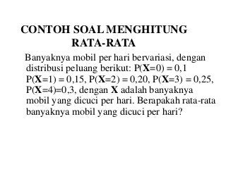 Detail Contoh Soal Variabel Acak Nomer 37