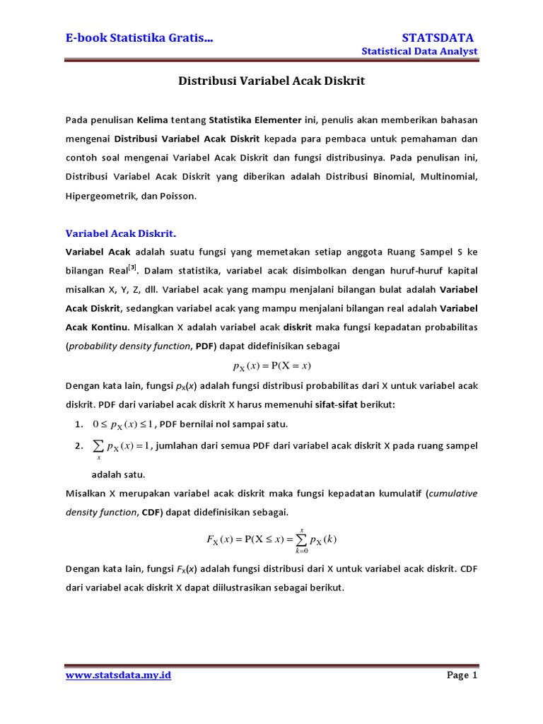 Detail Contoh Soal Variabel Acak Nomer 47