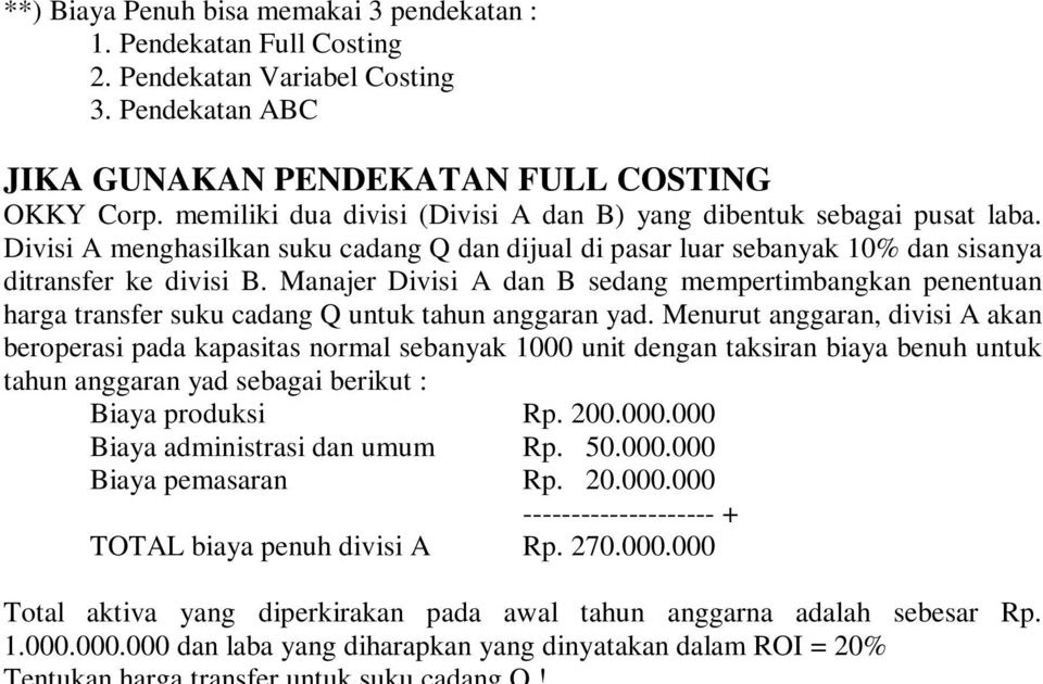 Detail Contoh Soal Variabel Costing Nomer 50