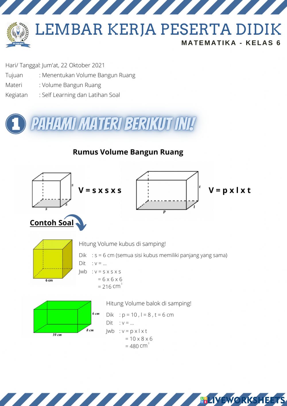 Detail Contoh Soal Volume Bangun Ruang Nomer 48