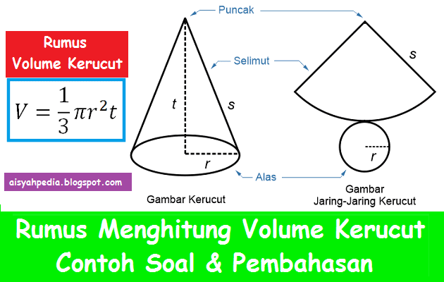 Detail Contoh Soal Volume Kerucut Nomer 13