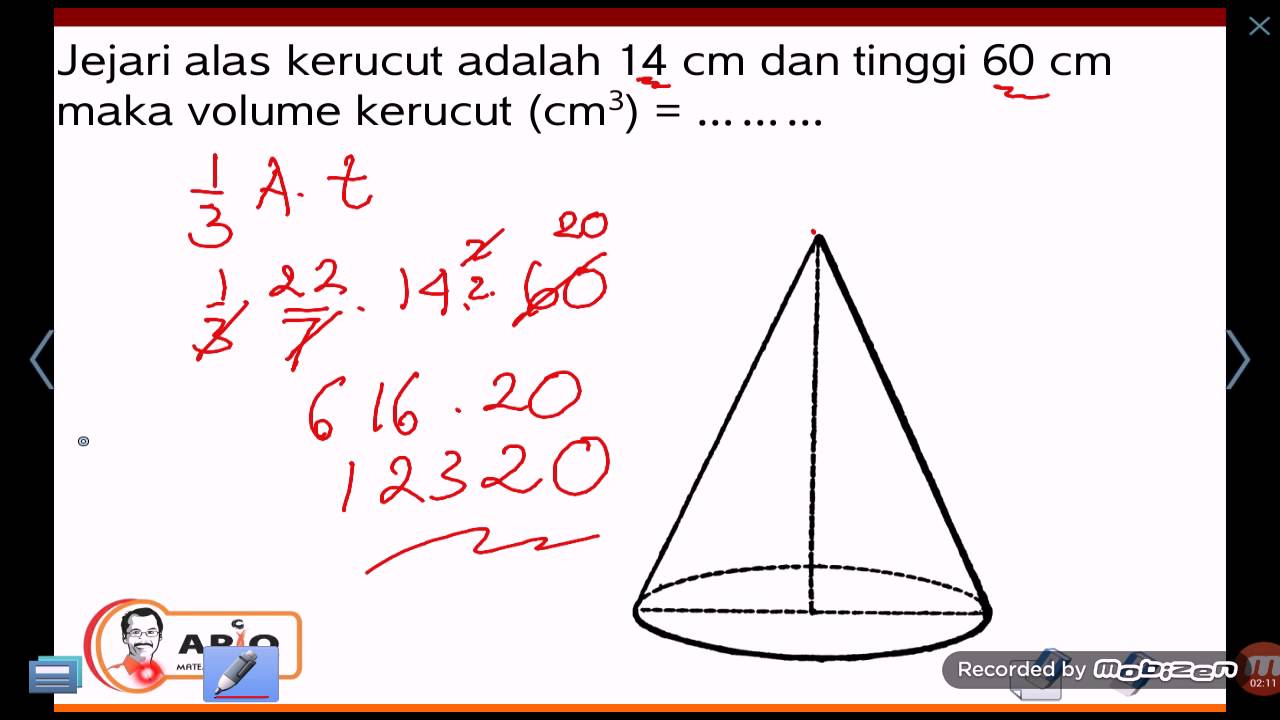 Detail Contoh Soal Volume Kerucut Nomer 38