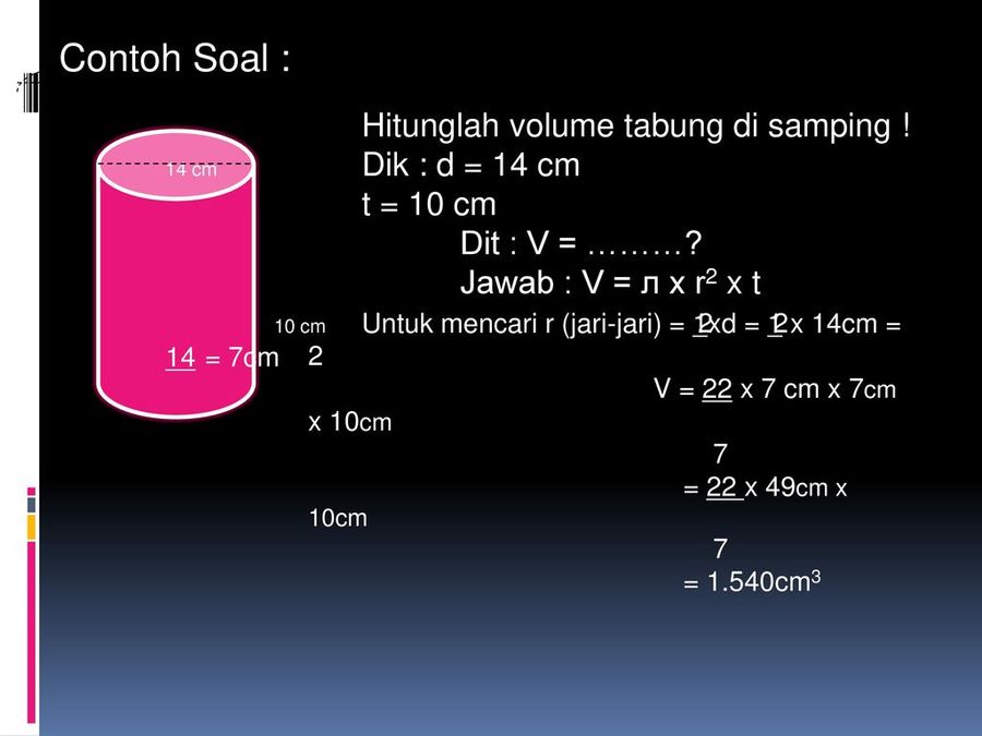 Detail Contoh Soal Volume Tabung Nomer 17