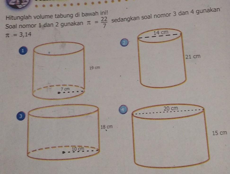 Detail Contoh Soal Volume Tabung Nomer 18