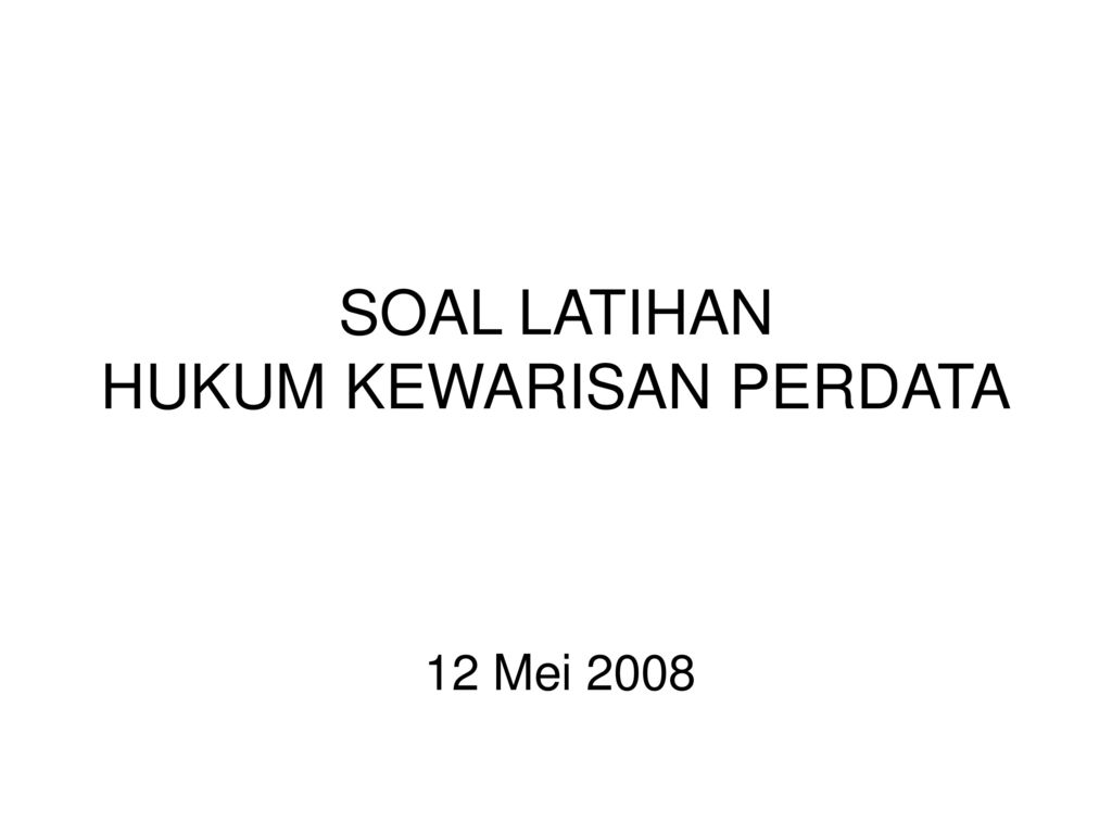 Detail Contoh Soal Warisan Nomer 40