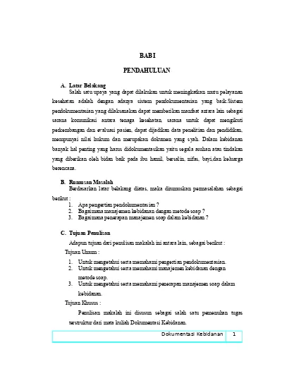 Detail Contoh Soap Kebidanan Nomer 45