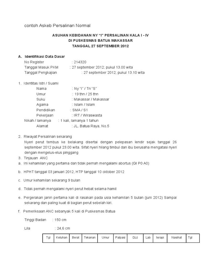 Detail Contoh Soap Persalinan Nomer 11