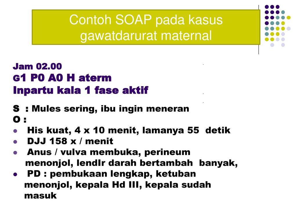 Detail Contoh Soap Persalinan Nomer 34