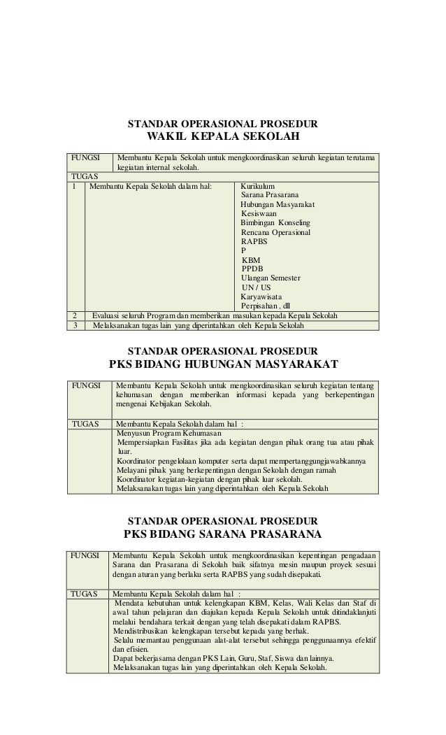 Detail Contoh Sop Di Sekolah Nomer 15