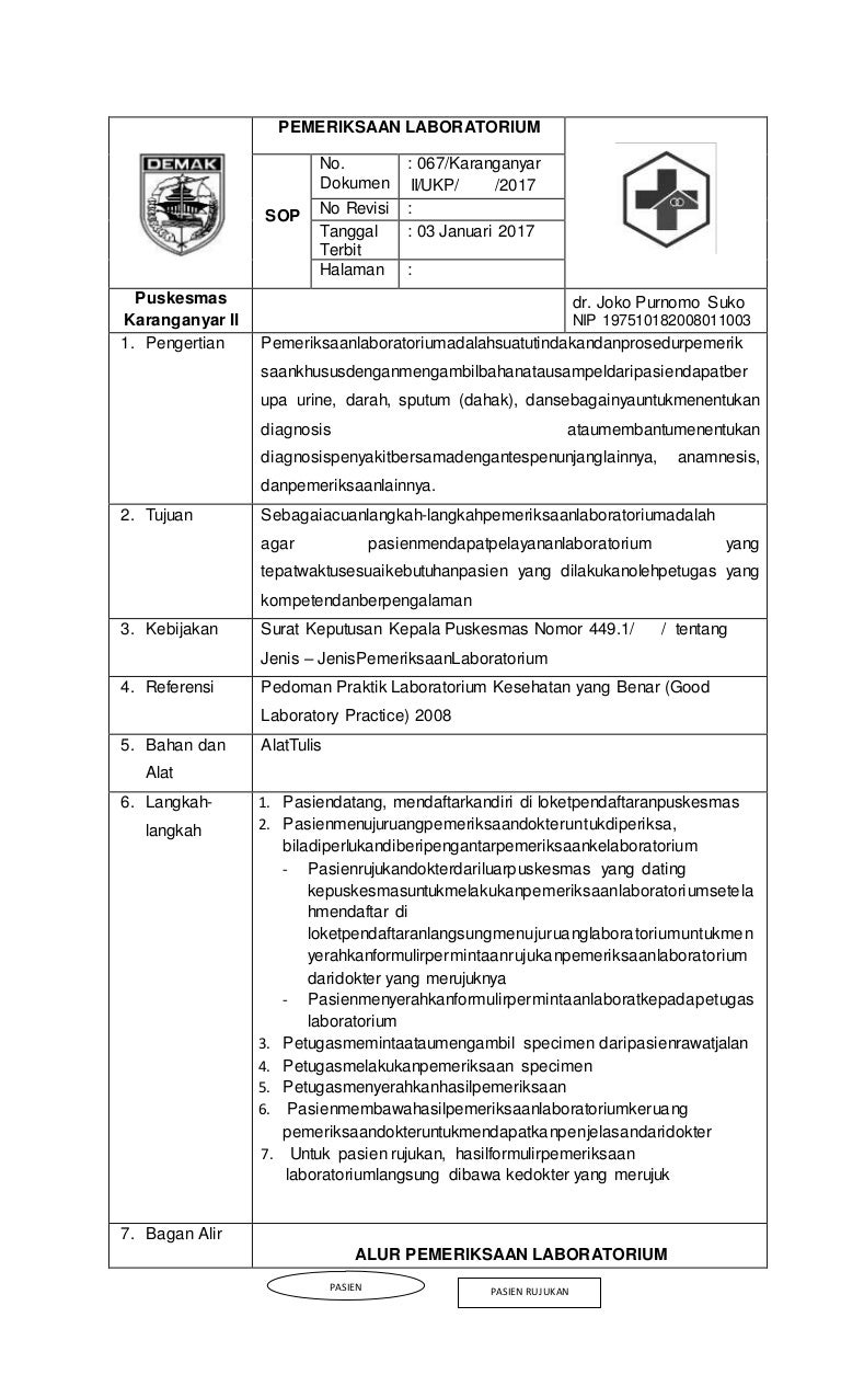 Detail Contoh Sop Laboratorium Nomer 8