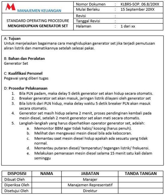 Detail Contoh Sop Organisasi Nomer 6