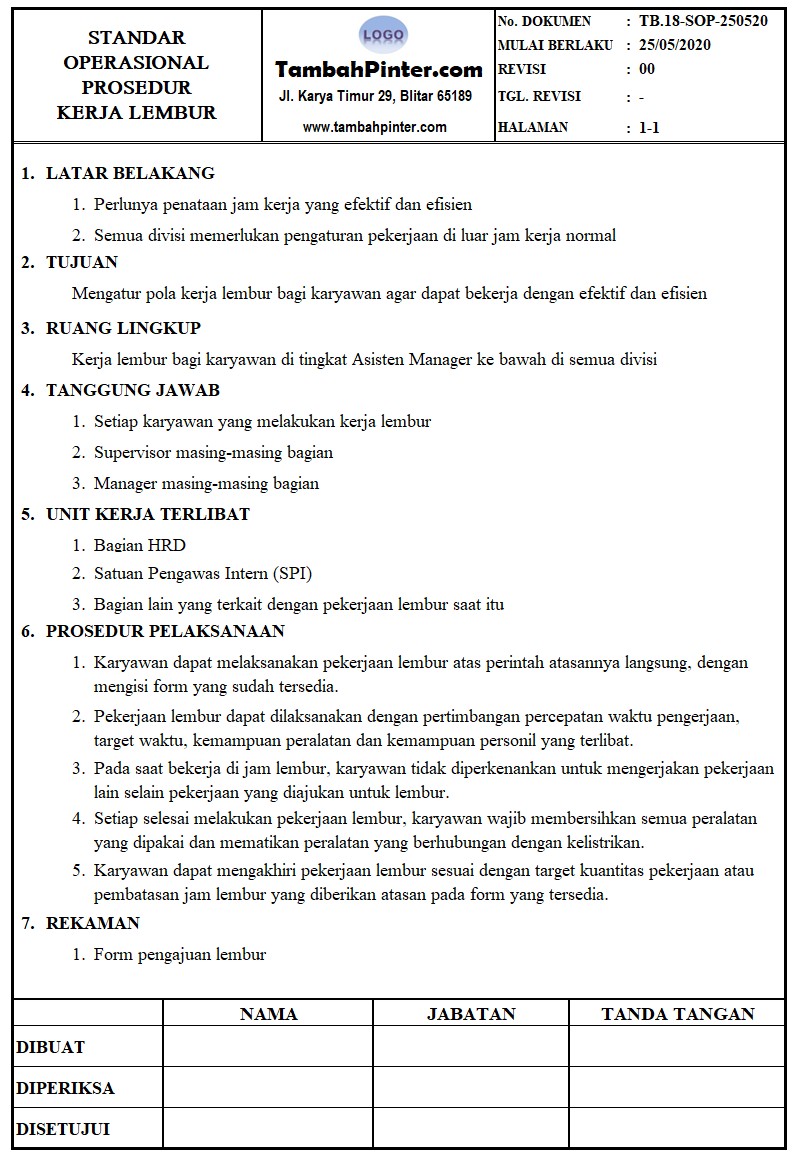 Detail Contoh Sop Produksi Nomer 24