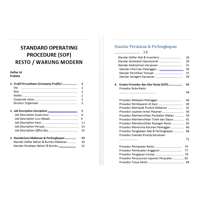 Detail Contoh Sop Restoran Nomer 42
