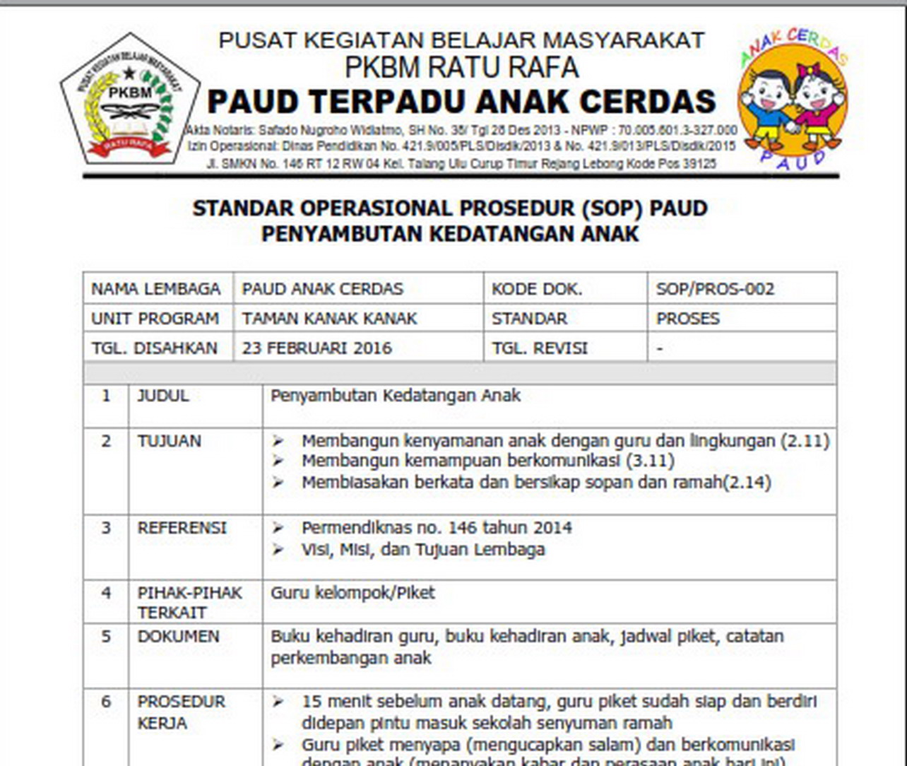 Detail Contoh Sop Sarana Dan Prasarana Sekolah Nomer 29