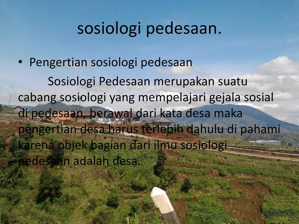 Contoh Sosiologi Pedesaan - KibrisPDR