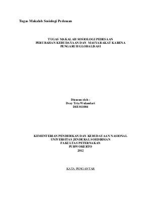 Detail Contoh Sosiologi Pedesaan Nomer 12