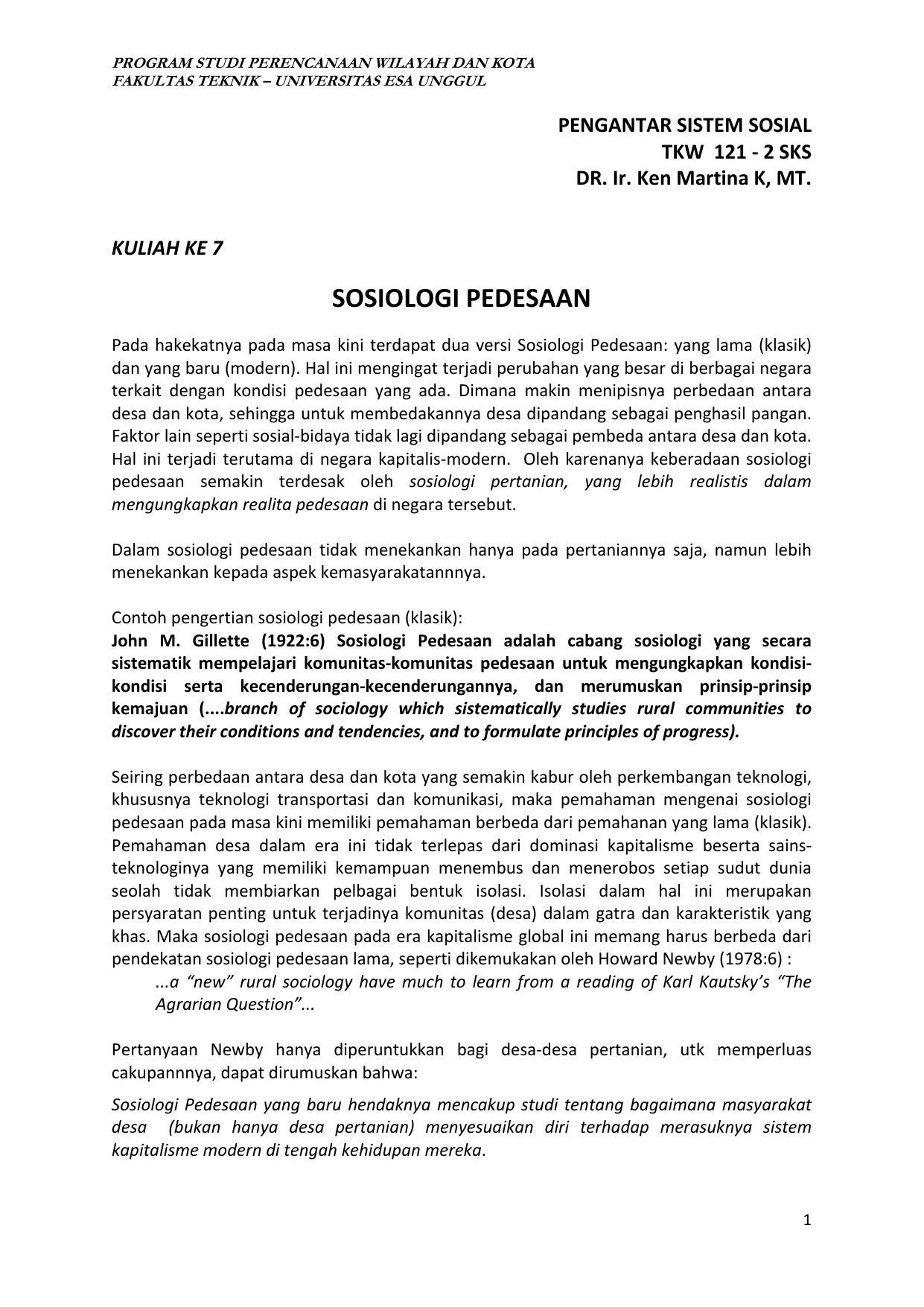 Detail Contoh Sosiologi Pedesaan Nomer 23