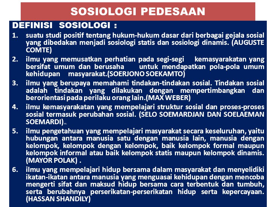 Detail Contoh Sosiologi Pedesaan Nomer 5