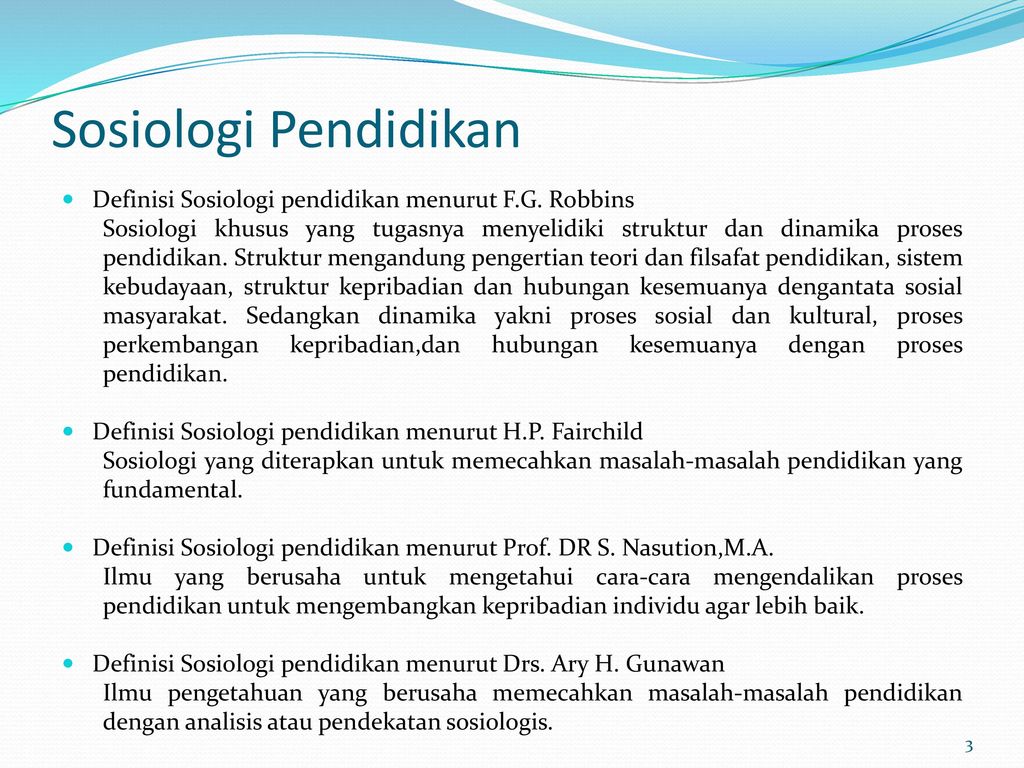 Contoh Sosiologi Pendidikan - KibrisPDR