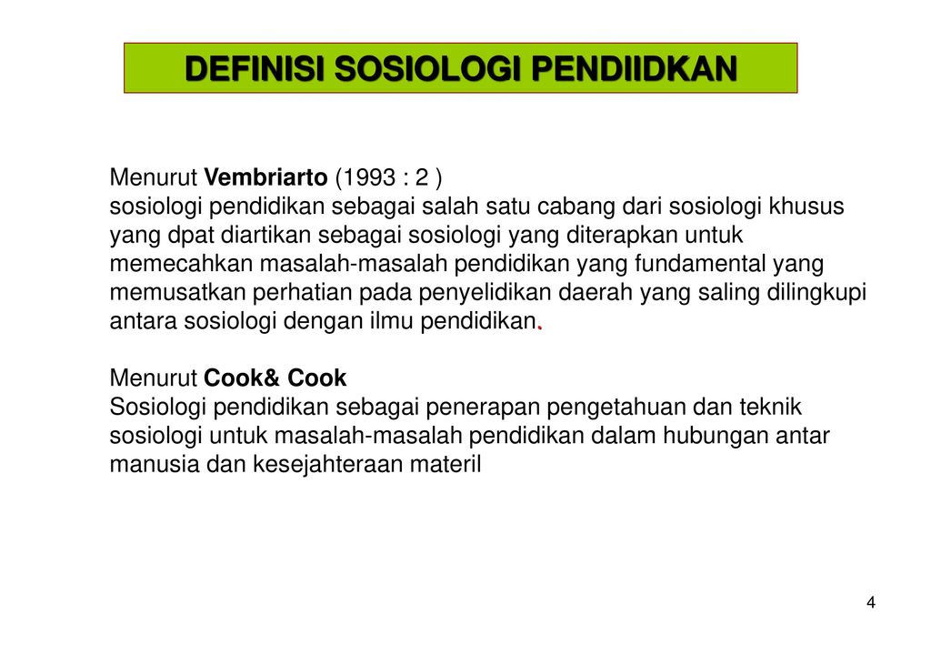 Detail Contoh Sosiologi Pendidikan Nomer 3