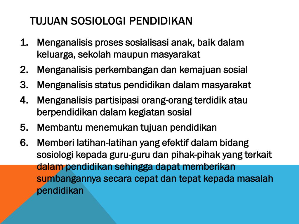 Detail Contoh Sosiologi Pendidikan Nomer 7