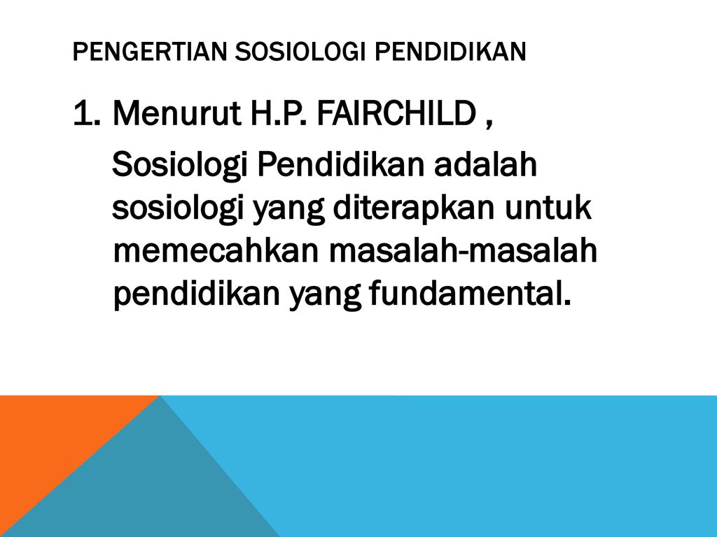 Detail Contoh Sosiologi Pendidikan Nomer 10