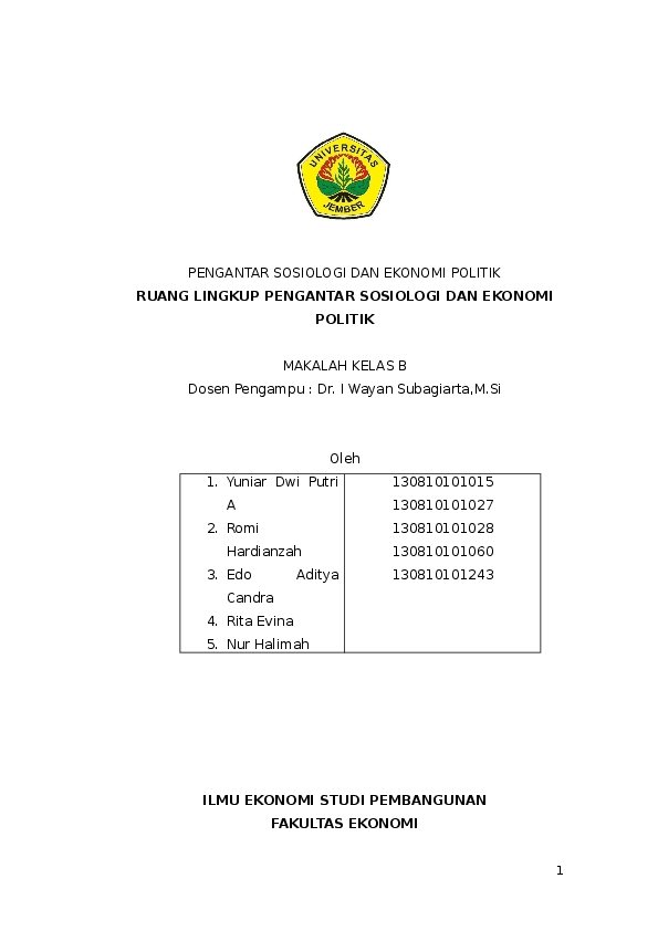 Detail Contoh Sosiologi Politik Nomer 35