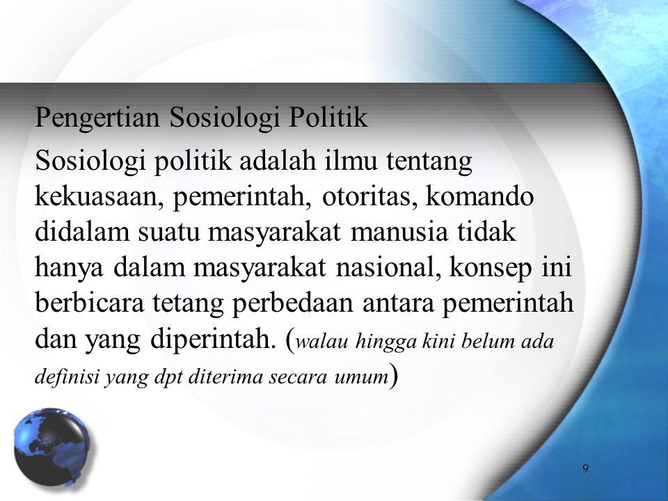 Detail Contoh Sosiologi Politik Nomer 10