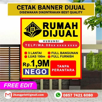 Detail Contoh Spanduk Banner Jual Rumah Nomer 14