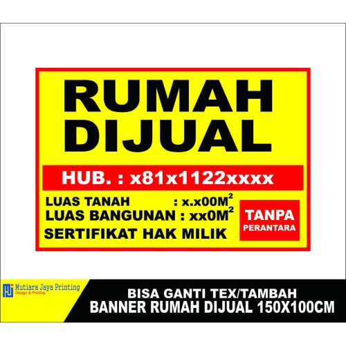 Detail Contoh Spanduk Banner Jual Rumah Nomer 19