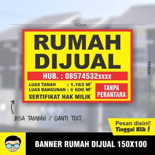 Detail Contoh Spanduk Banner Jual Rumah Nomer 4