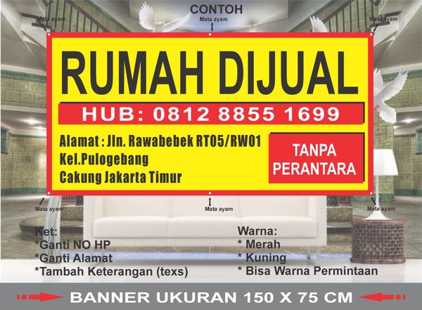 Detail Contoh Spanduk Banner Jual Rumah Nomer 52