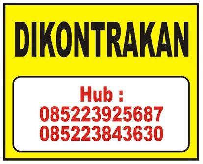 Detail Contoh Spanduk Kontrakan Nomer 4