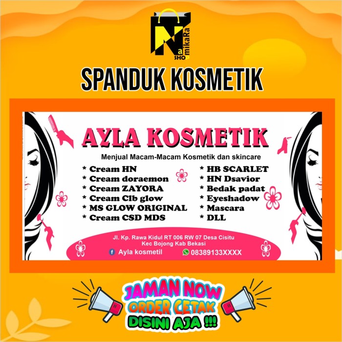 Detail Contoh Spanduk Kosmetik Nomer 2