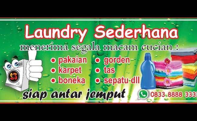 Detail Contoh Spanduk Laundry Simple Nomer 36