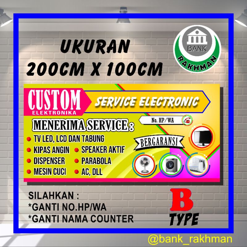 Contoh Spanduk Service Elektronik - KibrisPDR