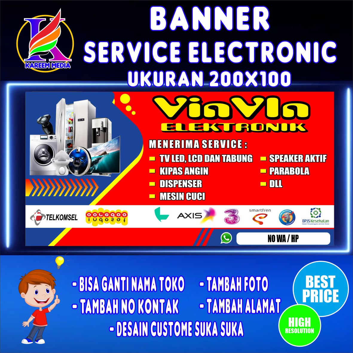 Detail Contoh Spanduk Servis Elektronik Nomer 10