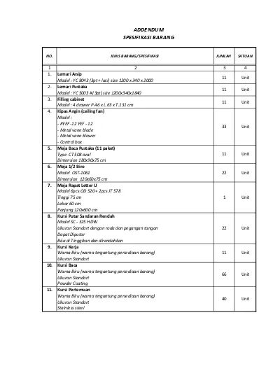 Detail Contoh Spesifikasi Barang Nomer 8