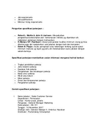 Detail Contoh Spesifikasi Pekerjaan Nomer 18