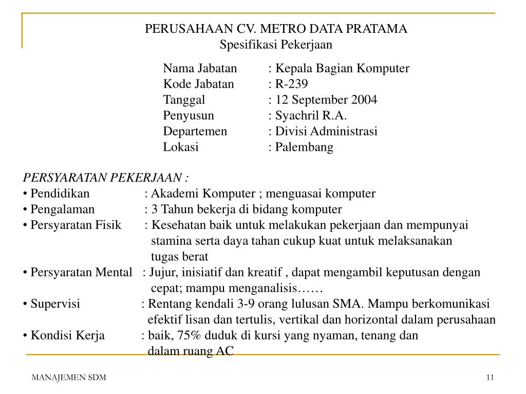 Detail Contoh Spesifikasi Pekerjaan Nomer 19
