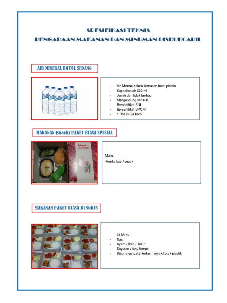 Detail Contoh Spesifikasi Produk Makanan Nomer 21