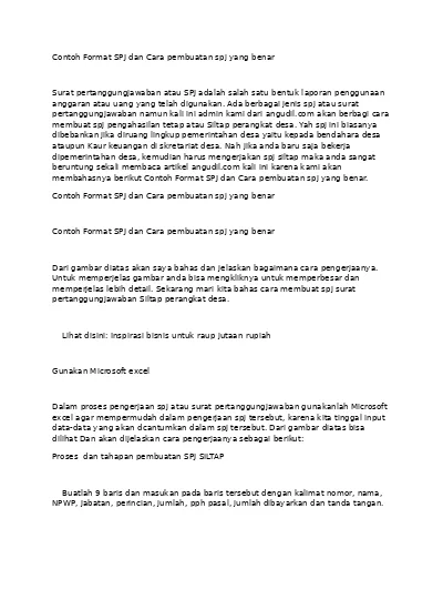 Detail Contoh Spj Desa Nomer 24