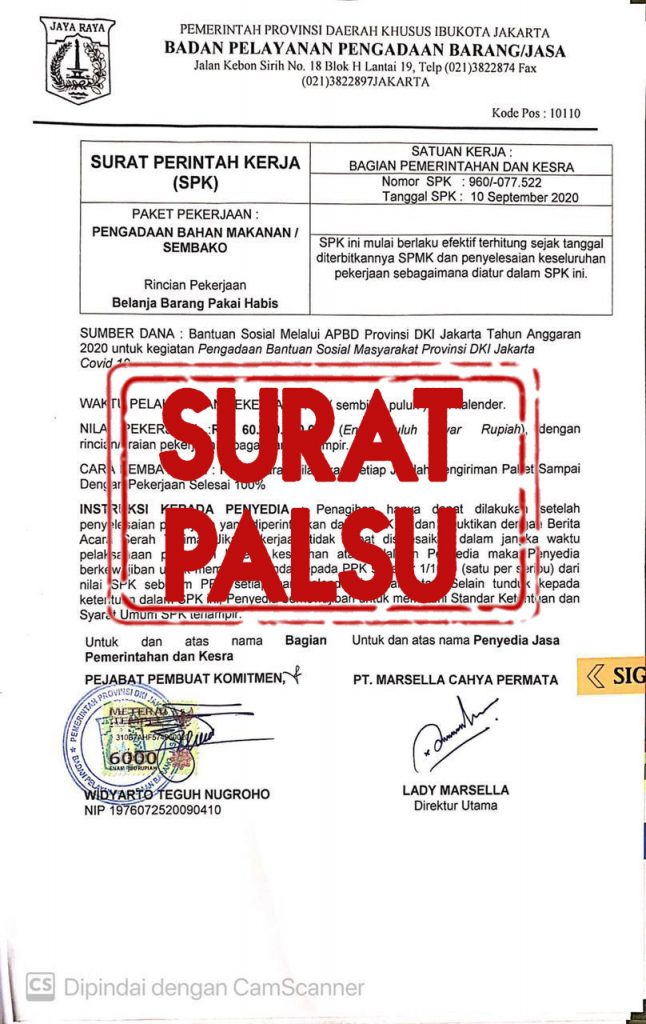 Detail Contoh Spk Pengadaan Barang Nomer 47